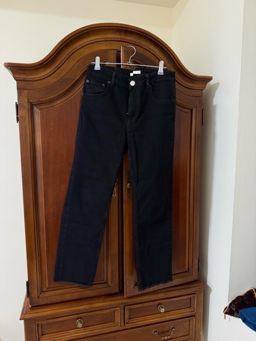 Maje Black Straight-Leg Jeans
